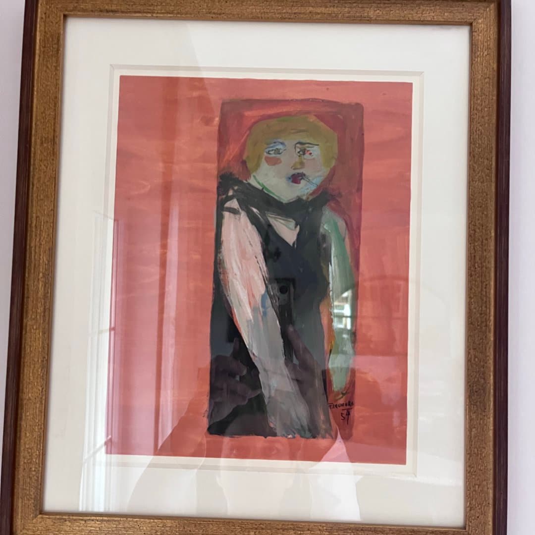 Framed portrait painting, possibly vintage.