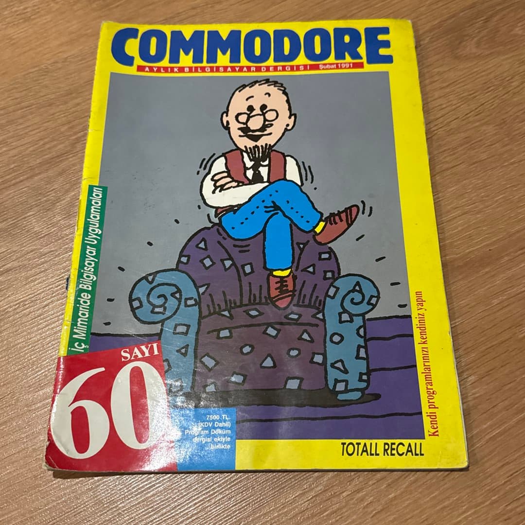 Commodore Aylık Bilgisayar Dergisi computer magazine, February 1991 issue.