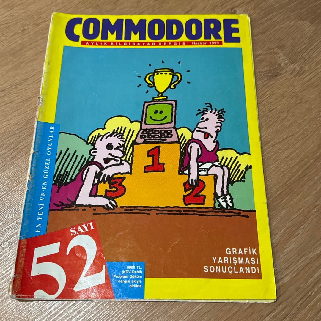 Commodore Aylık Bilgisayar Dergisi magazine, a Turkish monthly computer magazine from June 1990.
