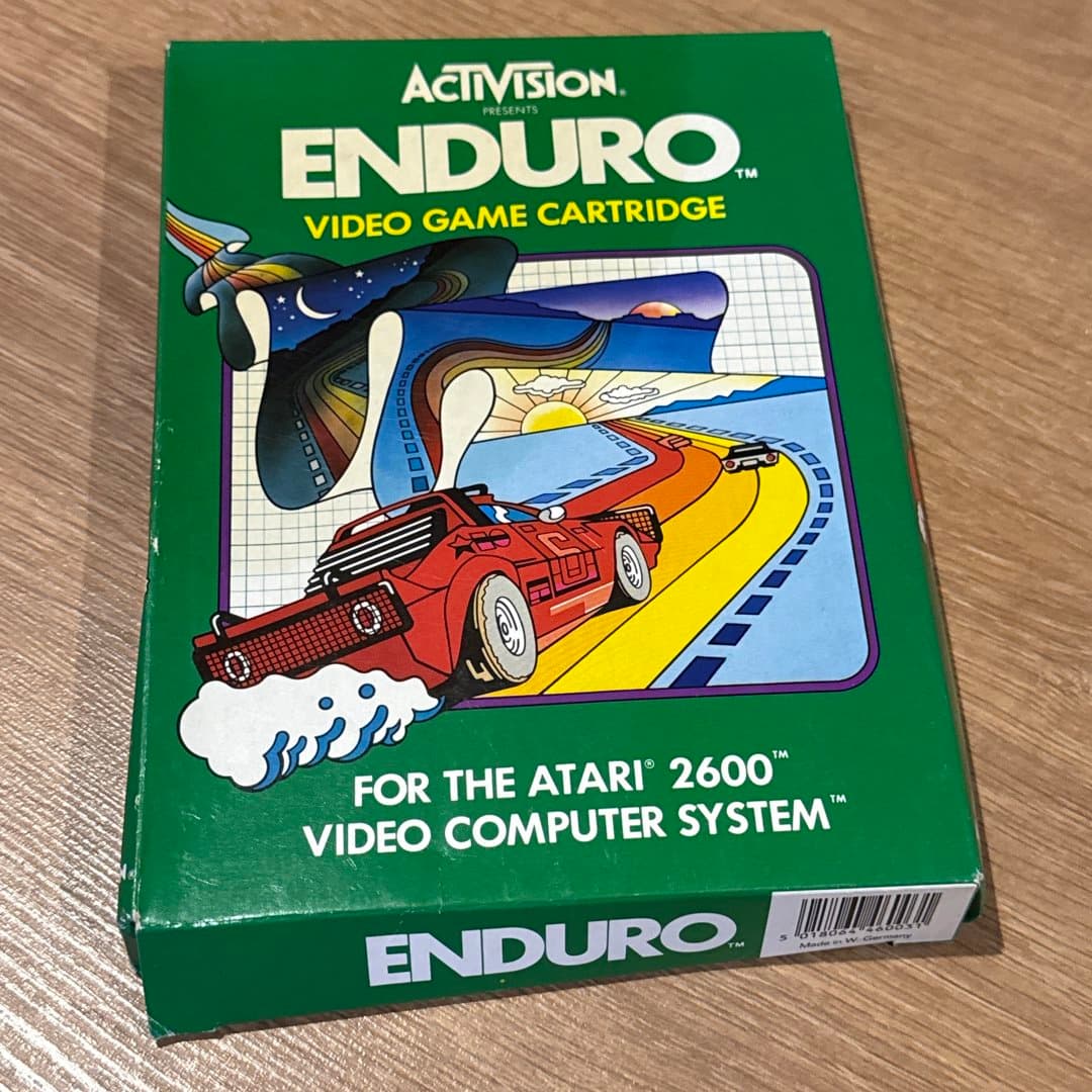 Enduro video game cartridge for the Atari 2600.