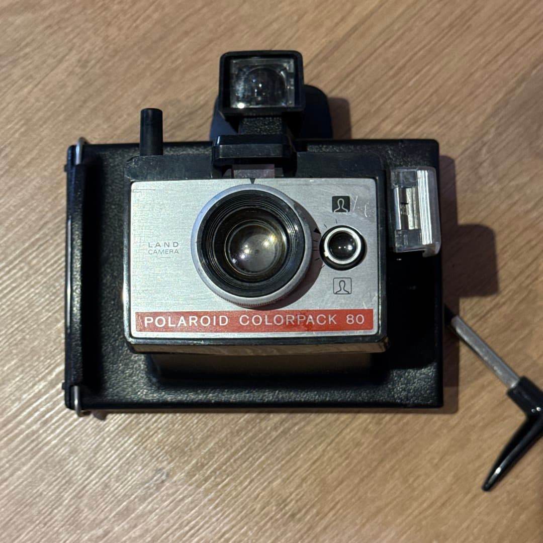 Vintage Polaroid Colorpack 80 Land Camera, an instant film camera from the 1970s.