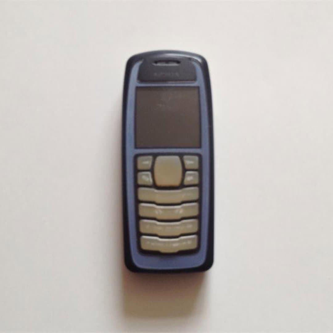 Nokia 3100 - Retro Nokia feature phone with a monochrome screen and physical keypad.