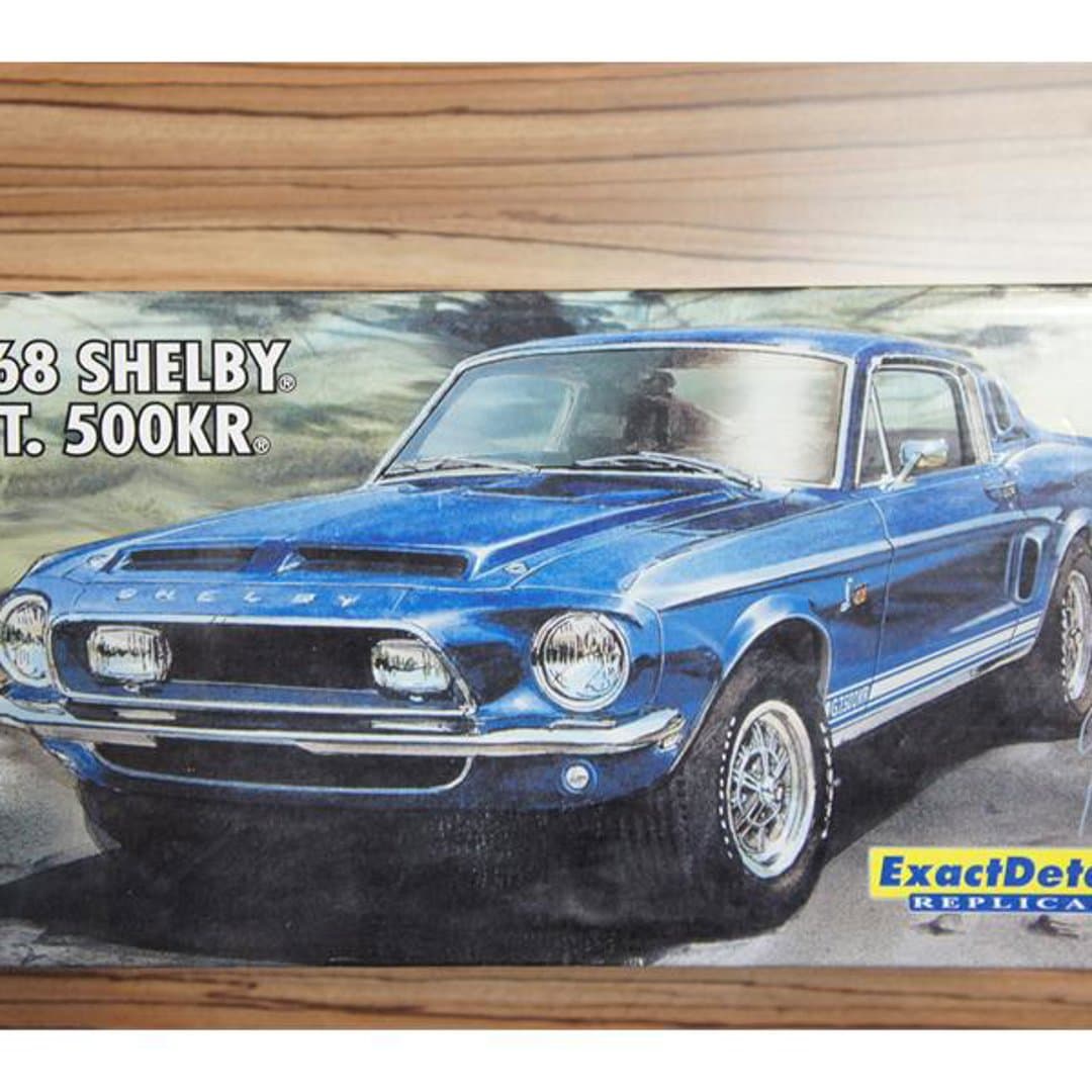1968 Shelby GT500KR model kit by ExactDetail, a classic car replica.