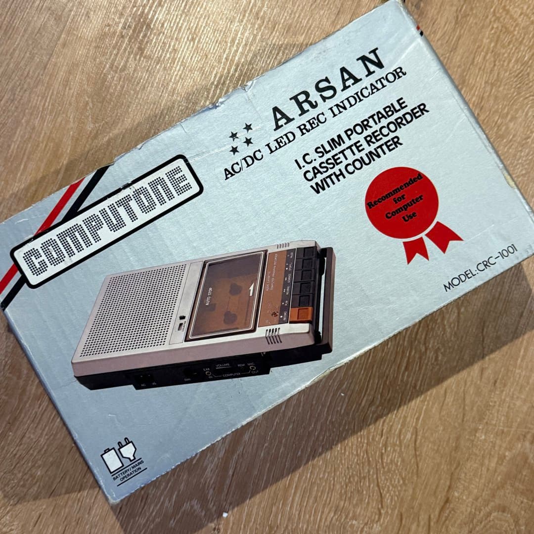 Arsan I.C. Slim Portable Cassette Recorder with Counter, recommended for computer use. - Photo 1