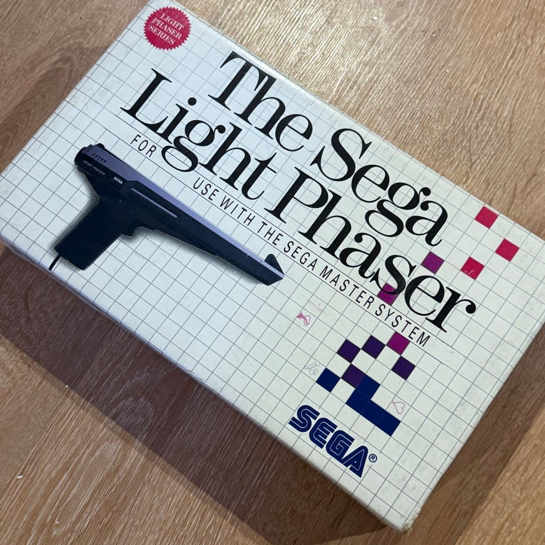 The Sega Light Phaser, a light gun accessory for the Sega Master System console.