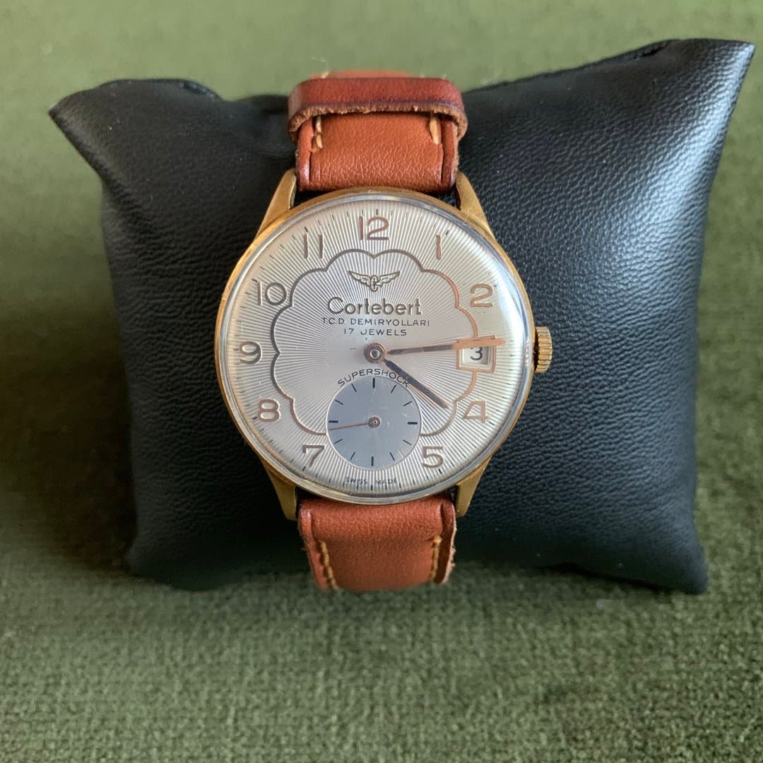 Classic Cortebert TCD Demiryollari 17 Jewels Swiss Made mechanical watch.