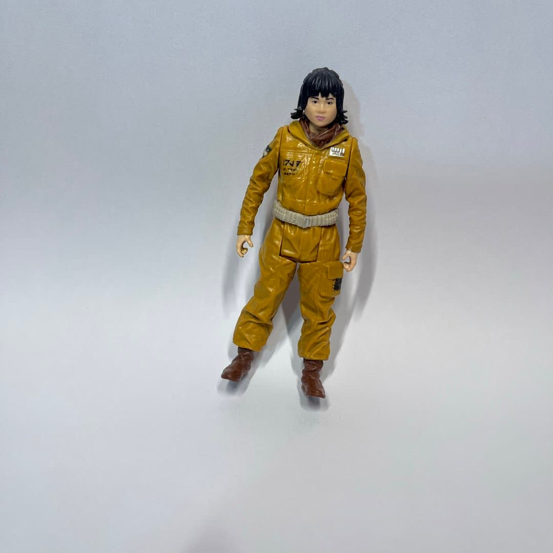 Vintage Star Wars Luke Skywalker X-Wing Pilot action figure in brown jumpsuit.With blue mark.