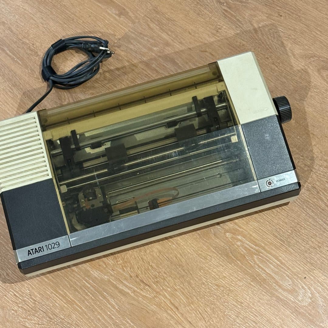 Vintage Atari 1029 dot matrix printer, a classic peripheral for retro computing enthusiasts.