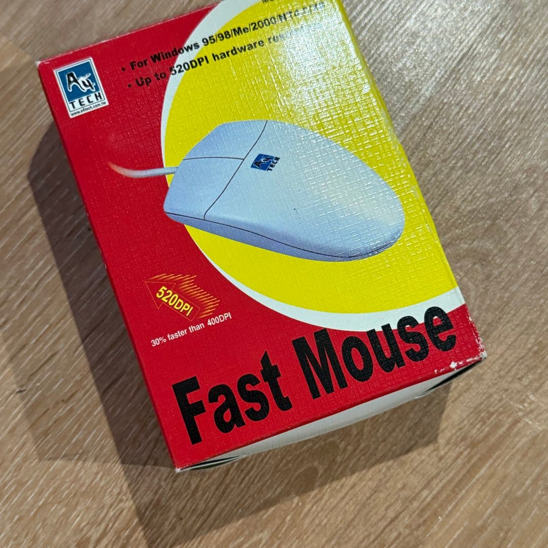 A4TECH Fast Mouse, a classic 520DPI wired mouse for Windows 95/98/Me/2000/NT/XP.